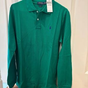 Ralph Lauren Big Boy Green Long Sleeve Polo